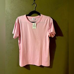 Pink organic cotton T-shirt, size XS, NWT